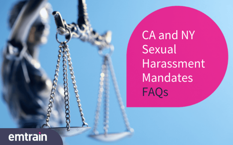 California Ca And New York Ny Sexual Harassment Mandates Faqs