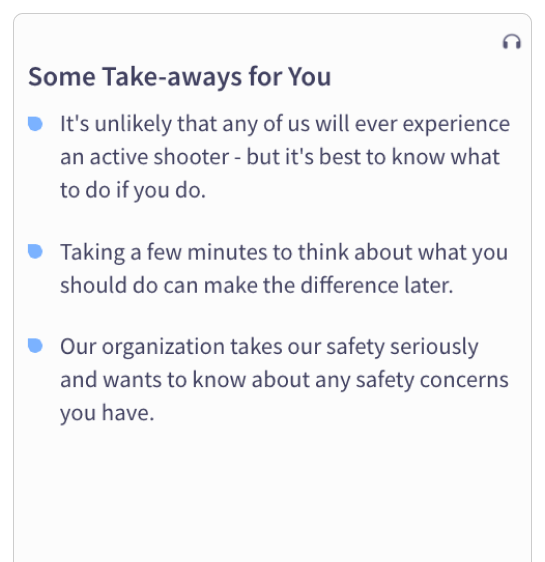 Take Action - Active Shooter Take-aways