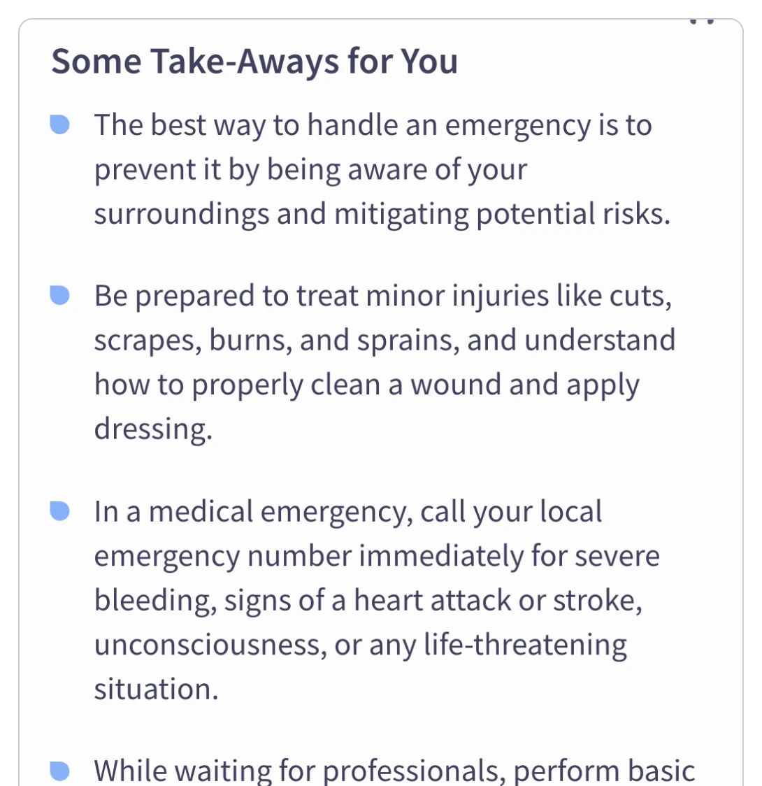Take Action - Basic First Aid