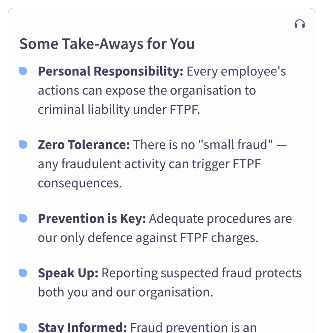 Take Action - Failure to Prevent Fraud