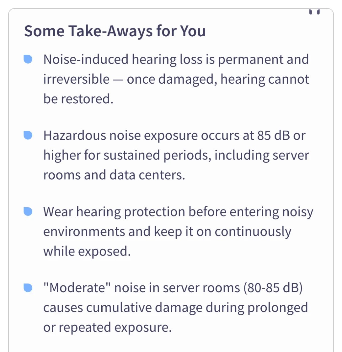 Take Action - Loud Noise Safety Training