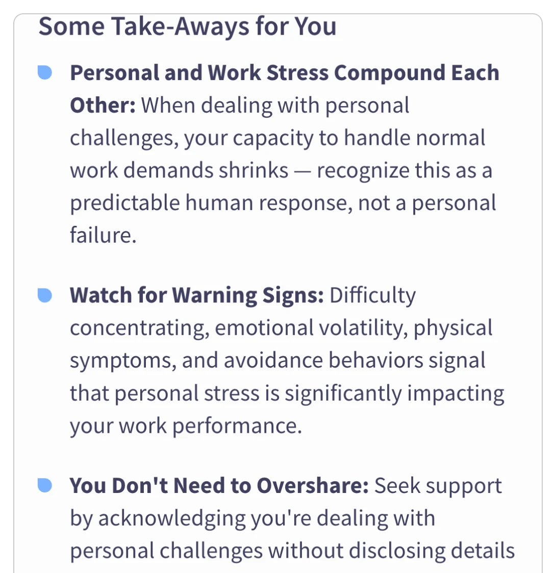 Take Action - Recognizing Personal Stress and Seeking Support