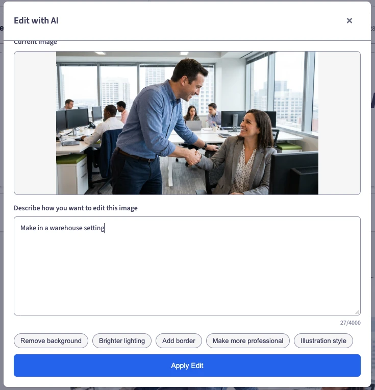 Create images with AI in AuthorAI